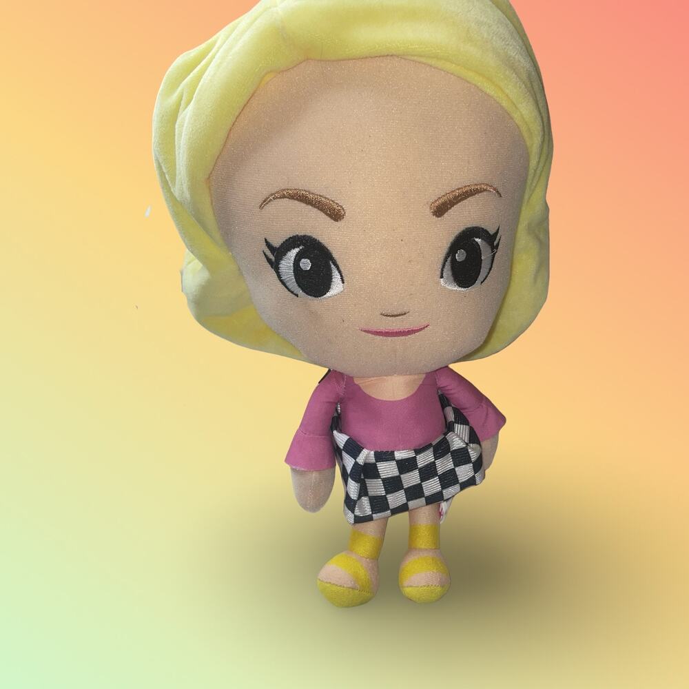 Mattel Barbie Chibi Plush Doll 10" Blonde Checkered Skirt Big Head Toy Factory